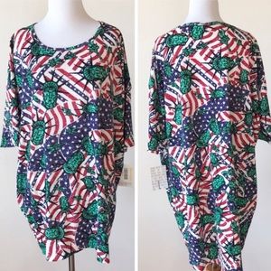 Lularoe Patriotic 4th July Irma New With Tags